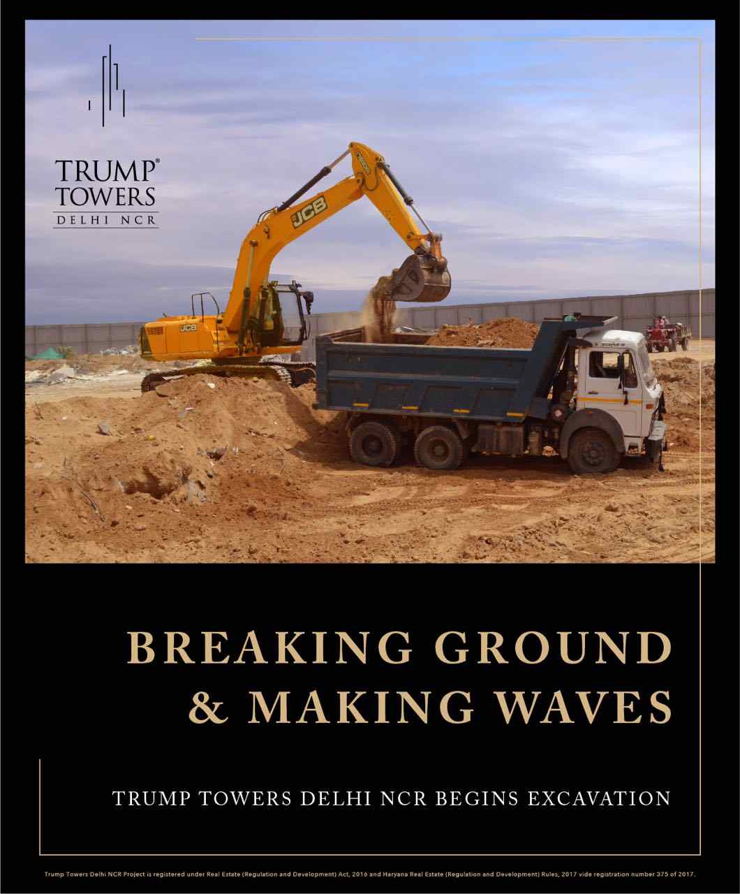 Excavation work started at Trump Towers in Gurgaon, Delhi NCR Update